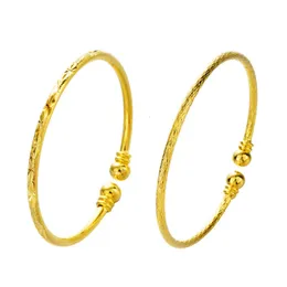 Sand 3mm Round Bead Open Womens Brass Plated True Gold Full Sky Star Bracelet Accessories Ear Love Jewelry