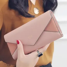 Cüzdanlar kadın çanta bayanlar uzun tasarım cüzdan kızları lüks katı debriyaj para çantası çanta portefeuille femme cartera mujer