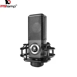 Microphones Tenlamp Professional Wired Single Microphone Recording Studio Computer Microphones For Voice Overs Gaming Tabletop Sound Mixer