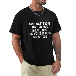 Erkek Polos Jone Atık Yore Toye Monme Yorall Rediii T-Shirt Grafikleri Siyahlar Kısa Kollu Tee Vintage Erkekler Giyim