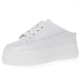 Scarpe casual vera sneakers in pelle sneaker da donna comfort donna pantofole zapatillas vulcanizadas con plataforma