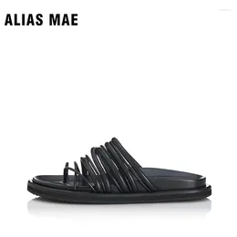 Hausschuhe Alias Mae Dahlia Slim Summer Elegant Open Toed Damen 2024 flacher Boden unregelmäßiges Design Strandsandalen