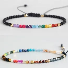 Strands Newst 7 Chakra Bracelet Men Bohemia Chakra Multicolor Small Beads Yoga Bracelets Women Holiday Jewelry Gift