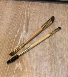 Ttseries Bamboo Frame Lavoro a doppia pennello per sopracciglia Ai capelli sintetici per crema in polvere Buscini per trucco di bellezza Blender6541312