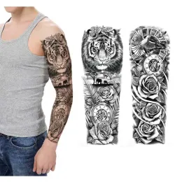 Татуировки Новый дизайн Большой размер временные татуировки мужчины с большим рукавом наклейка тату