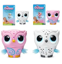 Animali RC elettrici Owleez Flying Baby Owl giocattoli interattivi con luci e suoni amplificanti Flight di induzione per animali domestici elettronici per regali per ragazze
