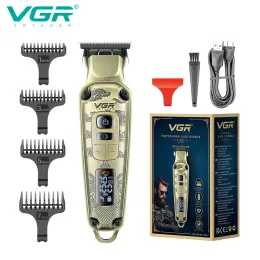 Düzeltme Vgr Vintage Saç Clipper Profesyonel Saç Düzenleyicisi 0mm Saç Kesme Makinesi Ayarlanabilir Hız Güç Berber Kırpma Erkekler V901