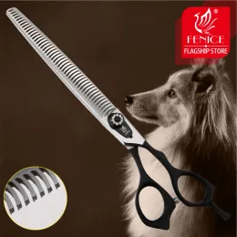 Tesoura fenice de alta qualidade profissional 8,0 polegadas tesoura de pet harding para cães cortando tesouras mais finas com dente fino