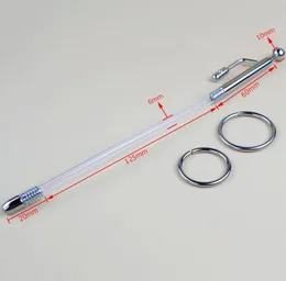 Dubbelfunktion Urethral Probe Urethral Sound Urethra Vibrators Prince Wand Penis Plug Rostfritt stål Silikon URETRAL73361382183555