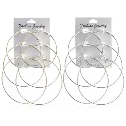 Серьги 3PAIR/SET PUNK SURG Серьги набор сережек большого круга ювелирные изделия для женщин девочки для ушных клип уш