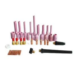 Ternos 43pcs Tig Torch Consumíveis kit de alumina longa bico back tap collet corpo ajuste tig tocha sr wp9 20 25