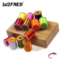 Acessórios Wifreo 12pcs/conjunto mistura cor 70d Foscada de amarra para ninfa de camada pequena moscas secas de amarração