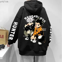 رجال الرجال للرجال Sweatshirts Hunter x Hunter Japan Anime Men Hardies Hoodies Killua Zoldyck Gon Harajuku Usisex Pullover Casual Plus Sweatshirt Streetwearl2404