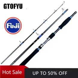 Tillbehör Fiske Lure Rod 1.8m 2,1 m 3 Avsnitt Superhard Lure 70250g Trolling Fish Rod Carbon Fast Surf Boat Raft Spining Fish Rod