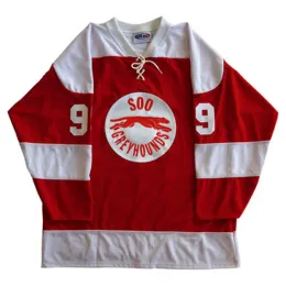Hockey #99 Wayne Gretzky Soo Greyhounds Retro Ice Hockey Jersey Herren generierte benutzerdefinierte Zahlen und Namen Jerseys