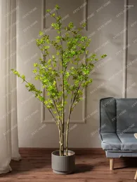 Flores decorativas Bell bêbado cavaleiro artificial vegeta de planta de estar interior bonsai decoração ornamentos de árvores falsas