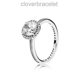 Real 925 스털링 실버 CZ 다이아몬드 반지가있는 오리지널 박스 세트 FIT PAND0RA 스타일의 웨딩 반지 약혼 보석 여성