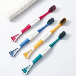 Escova de dentes macia cerdas adultas pequenas cabeças domésticas escova de dentes adultos adultos desbad artefato de artefato de raspagem clele clele
