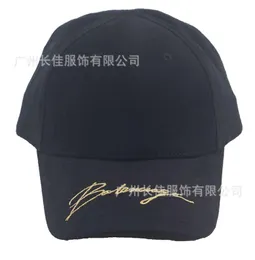 Snapback 2020 Children039s春と夏の黒い綿のブリムゴールド刺繍カップル野球cap5699569