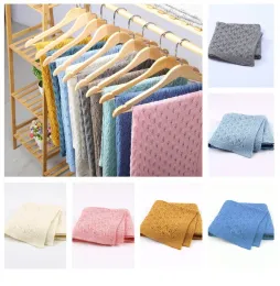 sets Baby Blanket Newborn Babies Knitted Swaddle Muslin Wrap Infant Soft Swaddling Quilt Todder Cotton Blankets Cover Bedding Set