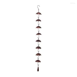Decorative Figurines Outdoor Rain Chain Gutter Removable Umbrella Channels Water Away Attached Hanger Y9RE