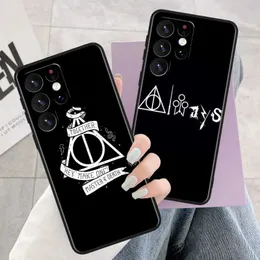 Bumpers de celular H-Harry Potter Photter Case para Samsung Galaxy S23 S22 S21 S20 FE S10 S10E S9 S8 Ultra Plus Lite Black Soft Cover Y240423