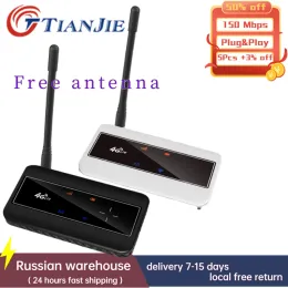 라우터 Tianjie 150Mbps 무선 Wi Fi 라우터 SIM 카드 네트워크 3G 모뎀 4G 안테나 앰프 모바일 WiFi Wi -Fi Pocket Mifi Hotspot