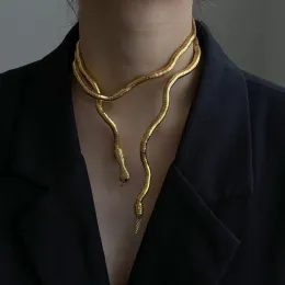 Halsband bilandi trendiga smycken orm halsband het försäljning personlighet design mjuk metall halsband för kvinnor gåva