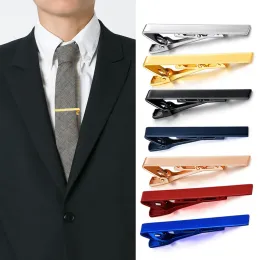 Clipes novos clipe de amarração de cor prata de metal para homens gravata de gravata de gravata Clasp Gentleman Ties Bar Crystal Tie Pin para acessórios masculinos