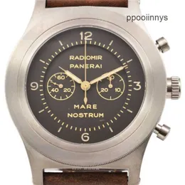 Panerei Luxury Wristwatches Mechanical Watch Chronograph Panerai 603 - 52mm Mare Nostrum Chronograph en Titane - Usine Entretenu