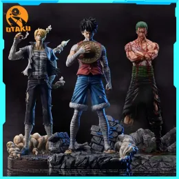 Fareler 30cm Tek Parça Şekil Luffy Zoro Sanji Stand Figür Anime Marineford Sky Piea PVC Aksiyon Figürin Model Koleksiyonu Oyuncak Hediyesi