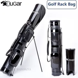 Çantalar Erkek Kadın Yüksek Kapasite Golf Raf Çanta PU Deri Su Geçirmez Golf Taban Torbaları Hafif Tripod Braket Paketi Destek 9 PCS Kulüpleri