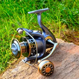 Acessórios giratórios giratórios com alça de metal Pesca rolo de pesca rolo de giro Double Spool para água salgada MAX Drag 5/6/7kg