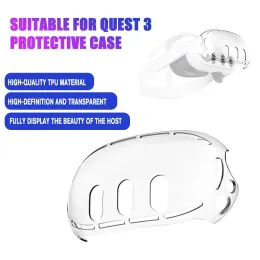 Szklanki do Meta Quest 3 VR Hełm Ochrona Ochronna Clear TPU Case Protector Pył Pieczyna dla Oculus Meta Quest3 VR Szklanki Akcesoria