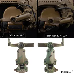 Aksesuarlar Taktik Kulaklık Ray Montajı 360 ° TAC3/C Serisi Serisi Kulaklık Braket Adaptörü OPS Çekirdek ARC MLOK Askeri Kask için