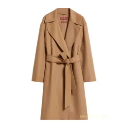 Cappotto da donna in cashmere cappotto di lusso maras maras tessuto cammello in seta polo misto collare a maniche lunghe