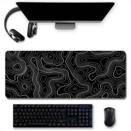 RESTS COMPUTER MOUSE PAD GAMER STRATA液体マウスパッド800x300ブラックホワイトラージマウスマットマーズカーペットPCデスクマットキーボードパッド