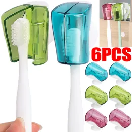 Heads Portable Toothbrush Head Covers with Suction Cup Toothbrush Dustproof Holder Protector Case Caps For Bathroom Travel Accessories