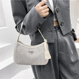 2022 All-Over elmas koltuk altı çantası kadın moda çanta tasarımcısı crossbody çantaları klasik desen retro shiny247b