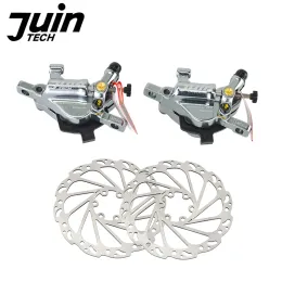 Parts Juin Tech R1 Post Mount Hybrid Hydraulic Road Disc Brake Set Travel CX Road MTB Cyclocross Bike Caliper With Adapter 160mm Rotor
