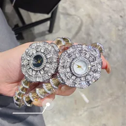 Kadınlar İzle Bileklik Aiiegra Set Gem Citrine Peridot Mavi Topaz ve Garnet Ayrıntıları Sayaç Kuvars Hareketi Yüksek Kalite 014