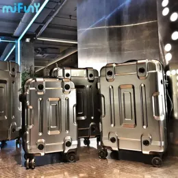 Bagaż mifuny bagaż pokładowy Grubowana wózek w walizce aluminiowa rama aluminiowa noszenie bagażu z kółkami 2023 walizki