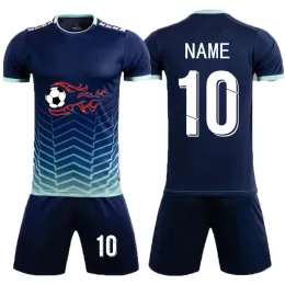 Camisem de futebol infantil Jerseys Men Boys Soccer Roupas Conjunta de manga curta uniformes de futebol adultos Jersey Jersey