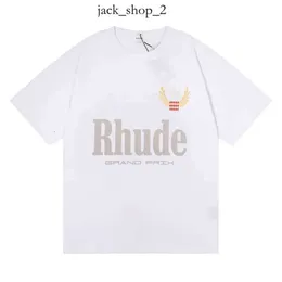 INS HOT 23SS Summer Summer Rhude T Shirt American Luxury Shirt Drurboard Mens Designer T Shirt Women Men Men Casual T-Shirt Dobra koszulka męska koszulka USA Rozmiar Bezpłatna wysyłka 753