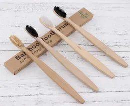 MOQ 20st Natural Pure Bamboo Toothborste Portable Soft Hair Tooth Brush Eco Friendly Brushes Oral Cleaning Care Tools8493163