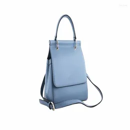 Shoulder Bags Genuine Leather Women Saddles Fashion Vintage Printing Handbags Ladies High Quality Purses Torebka Damska Bag