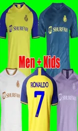 AL NASSR FC 축구 유니폼 T 셔츠 Ronaldo Home Yellow Away 22 23 CR7 GONZALO TALISCA GHISLAIN KONAN VINCENT ABOUBAKAR MEN FOOTBAL6635247