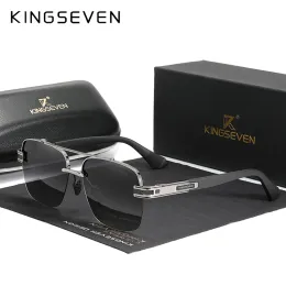 Solglasögon Kingseven nya design Solglasögon för män Polariserade gradientkvinnor Solglasögon Semirimless Square Halfframe Retro Eyewear 2023