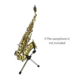 Saxophone Foldable Soprano Saxophone Stand Portable Sax Metal Floor Stand Holder with Carry Bag