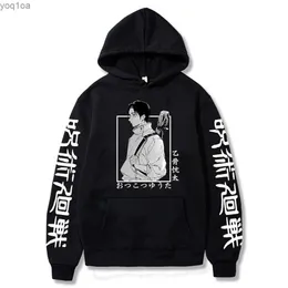 Erkek Hoodies Sweatshirts Jujutsu Kaisen Anime Hoodies Yuta Okkotsu Manga Baskılı Uzun Kollu Erkekler Kadın Sonbahar Kış Sıcak Artı Boyutlu Kapüşonlu Sweatshirtsl2404